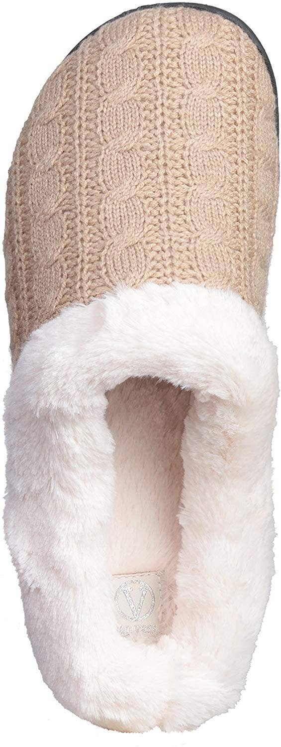Roxoni - Vente Chaussons – femme - Pantoufles pour femmes en tricot torsadé super confortable et confortable7