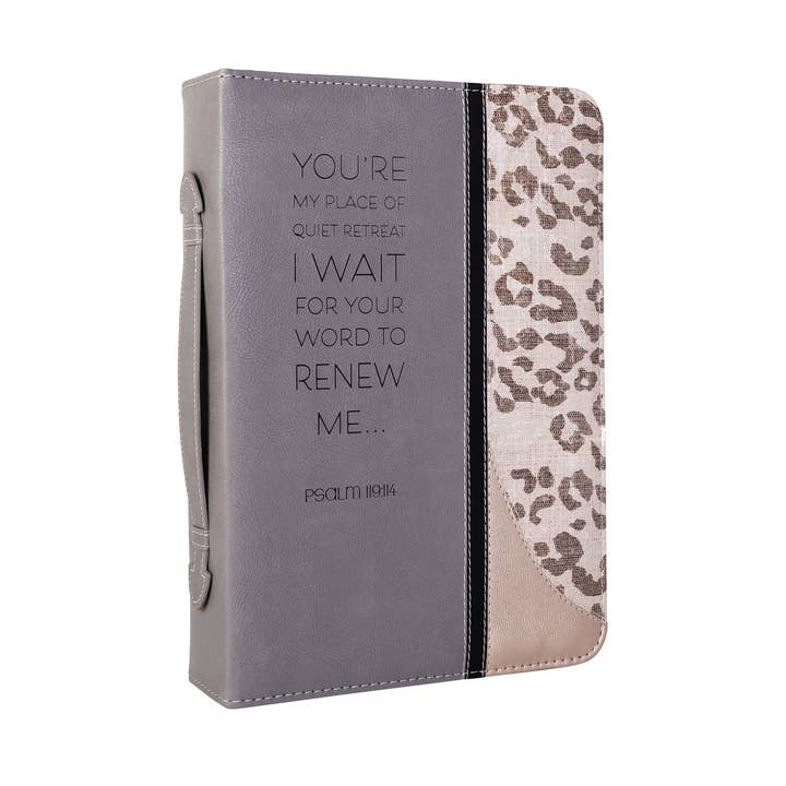 Divine Details: Bible Cover - Leopard w/Metallic Gold Renew for wholesale by Divinity Boutique