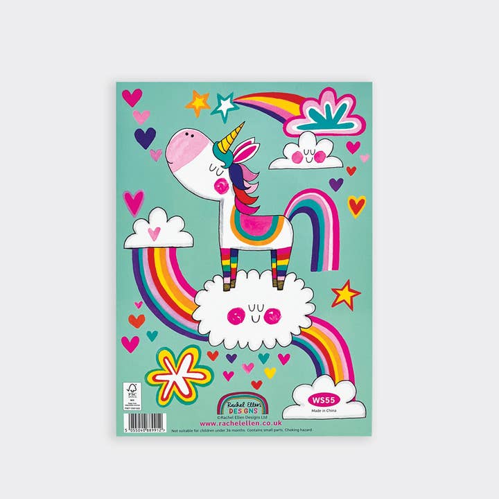 Rachel Ellen Designs – wholesale Stationery/notecard set – Writing Set - Rainbow Unicorn2