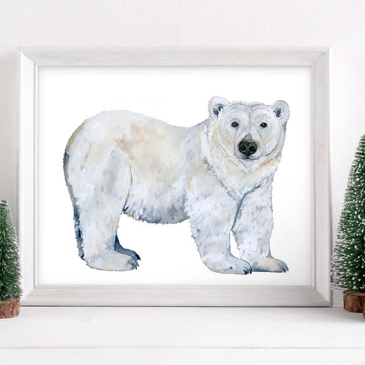 Polar Bear Print for wholesale by Jennie Kilcup Watercolors