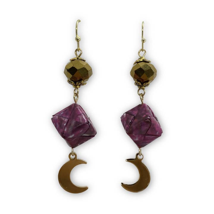 Origami Earrings (Water Resistant) - The Vera for wholesale by Paper Moon Origami Co.