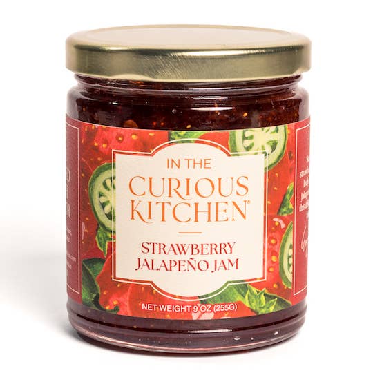 Strawberry Jalapeño Jam | 9 oz. | New Packaging for wholesale by In the Curious Kitchen
