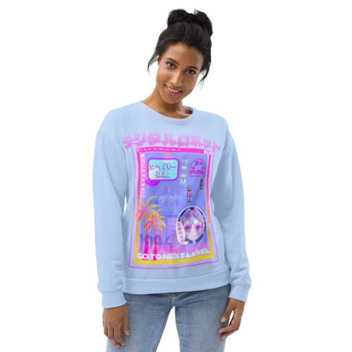 BillingtonPix - Venta al por mayor Sudadera - Unisex - Sudadera Vaporwave en tonos pastel de Digital Robots