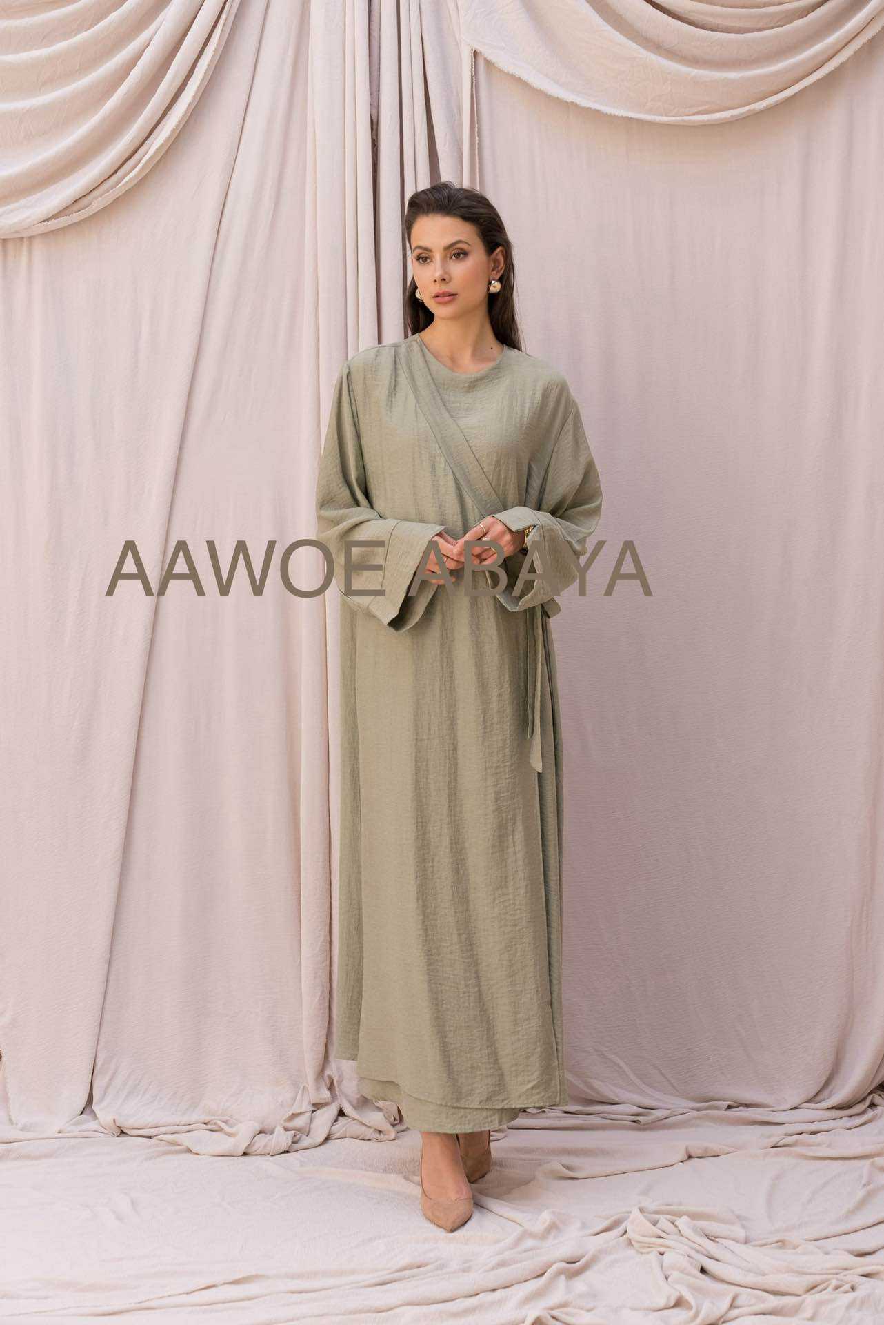 Aawoe Abaya – Kaftan - Mulher por atacado – Vestido Abaya Elegante - 2421-VES14