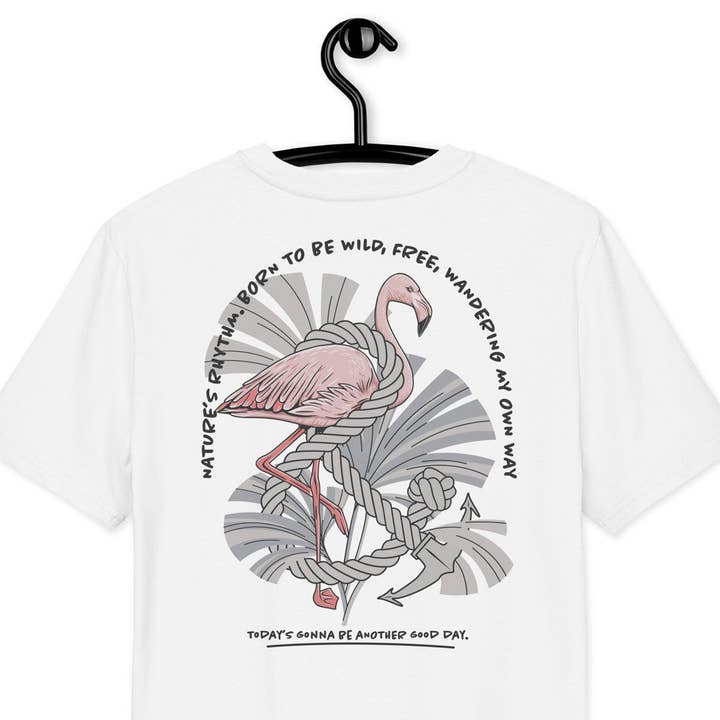 Flamingo Another Good Day Organic Cotton T-Shirt for wholesale by ANCHOR & CREW