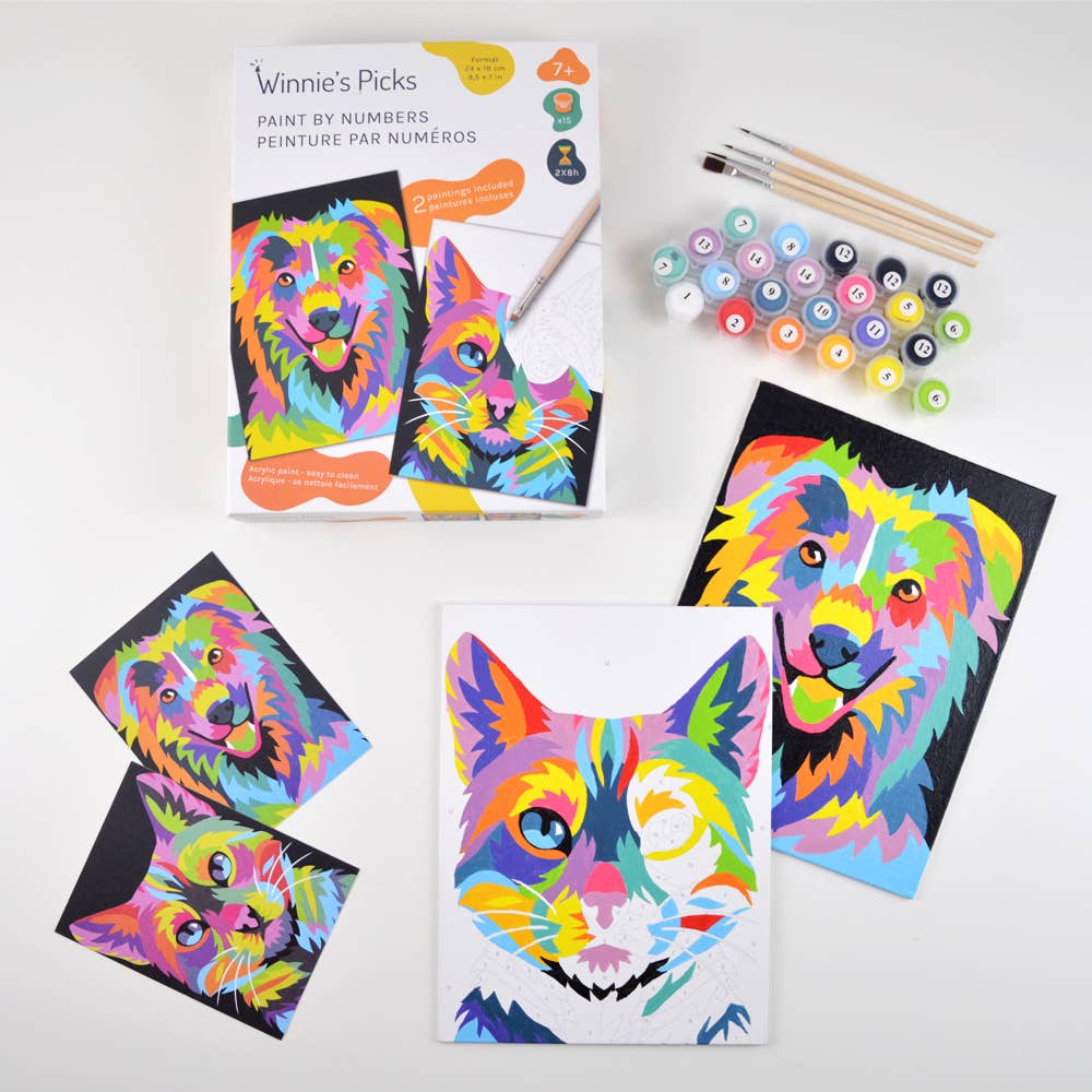 Winnie's Picks - Wholesale DIY Craft Kit - Kids - Paint Furry Friends - Kids Paint by Numbers - 2025 Gift2