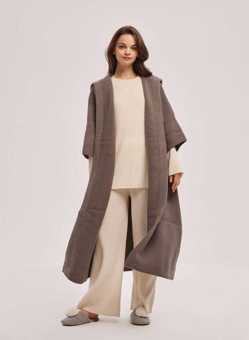 NAP – Cardigan - Mulher por atacado – Cardigã de ponto com capuz com palangre4