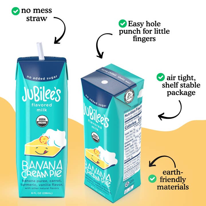 Jubilee's Flavored Milk - Wholesale Fruit Juice - Banana Cream Pie Flavored Milk Boxes, 12-pack4