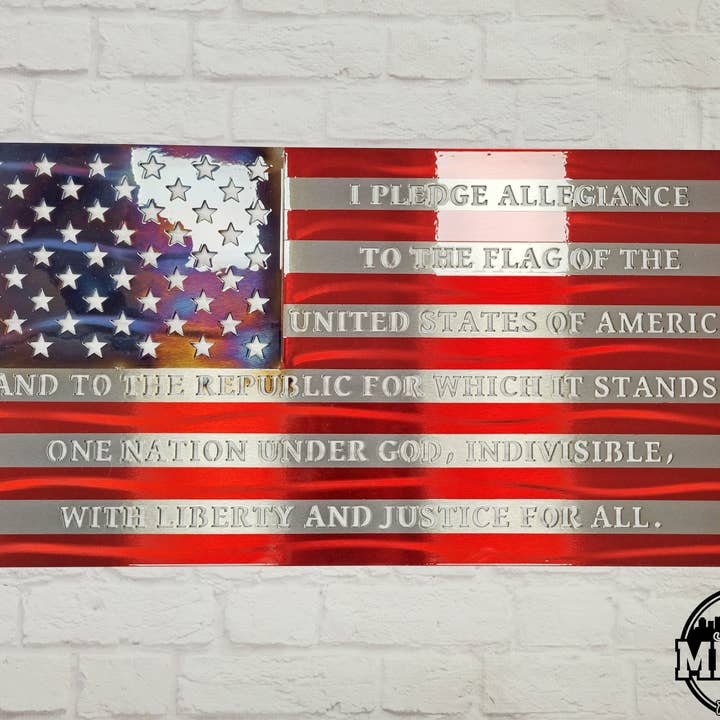 Pledge Of Allegiance Flag for wholesale by Nashville Metal Art®