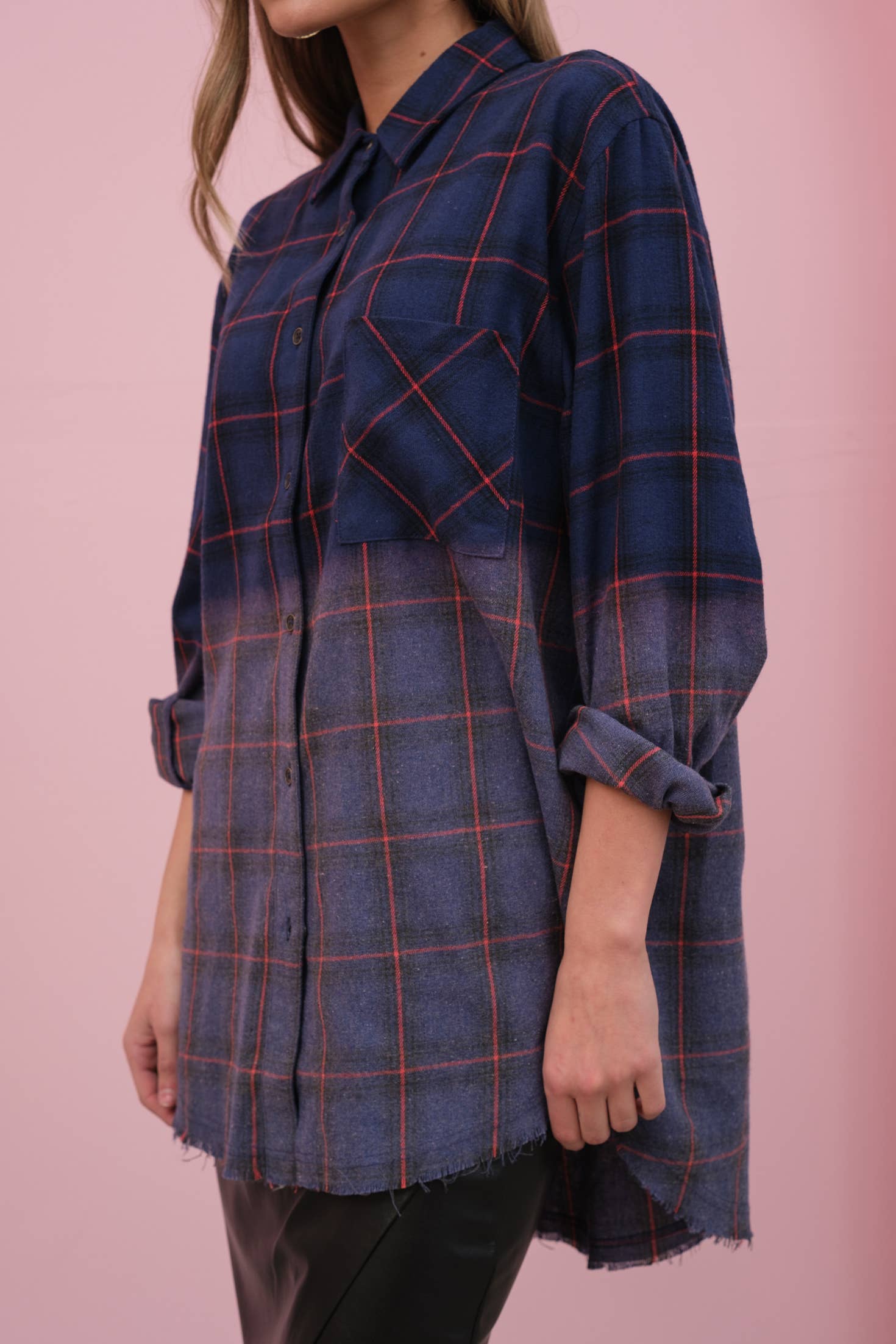 RAISONNEL - Vente Chemise – femme - Chemise à carreaux tie dye - SRT132913