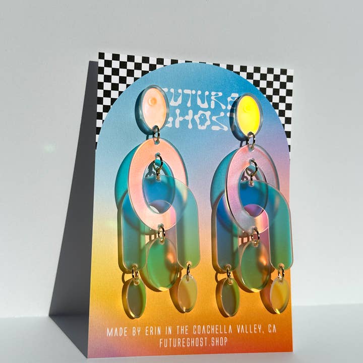 Future Ghost - Vendita all'ingrosso Orecchini pendenti - Orecchini chandelier tridimensionali Cleo2