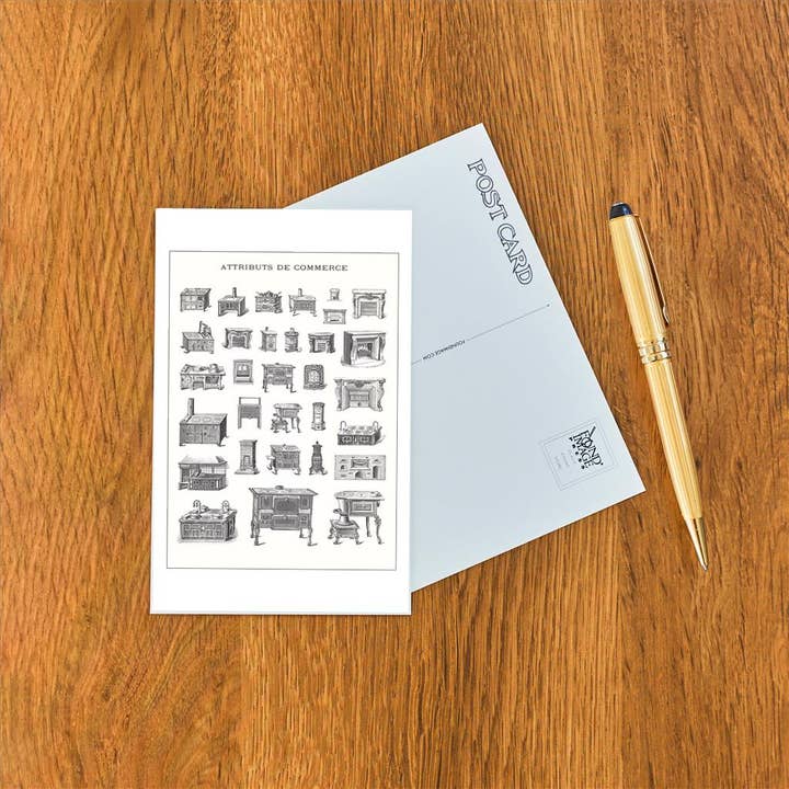 Found Image Press - Wholesale Postcard - Postcard AD-565 Stoves and Fireplaces1