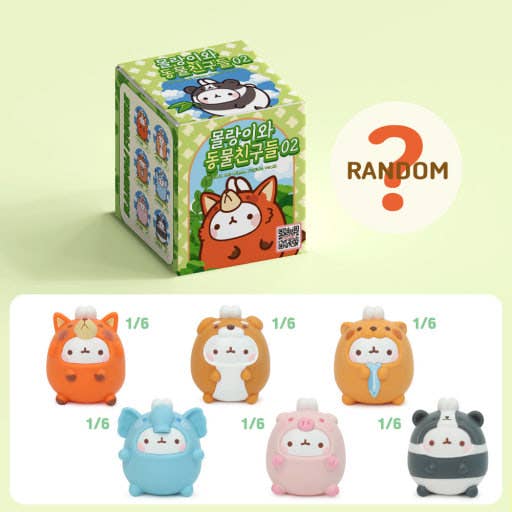 K-Wonderland - Wholesale Figurine Toy - Kids - Molang & Animal Friends Random Figure Ver.211