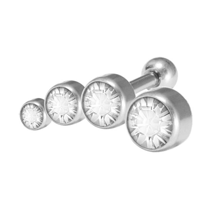 surgical steel tragus helix with crystal for wholesale by Bodywings