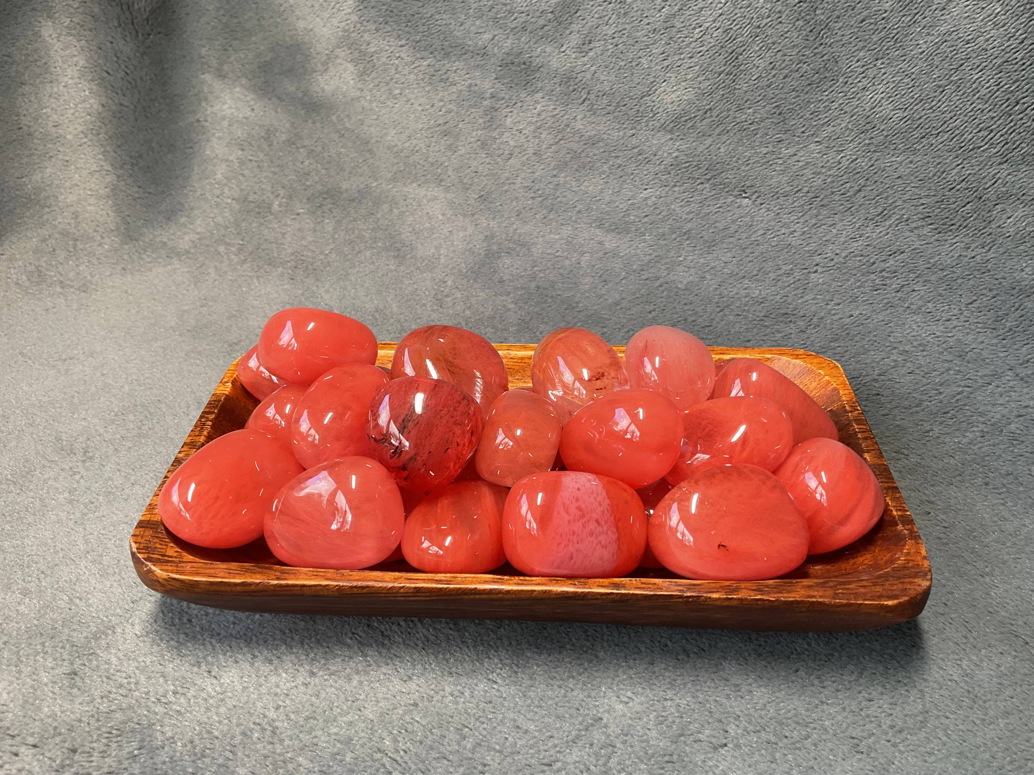 Rock Restock - Wholesale Spiritual Stone/Crystal - Cherry Quartz Tumbled Stones - 1 lb1