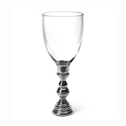 Giovanna Medium Fluted Hurricane for wholesale by Arte Italica & Crown Linen Designs