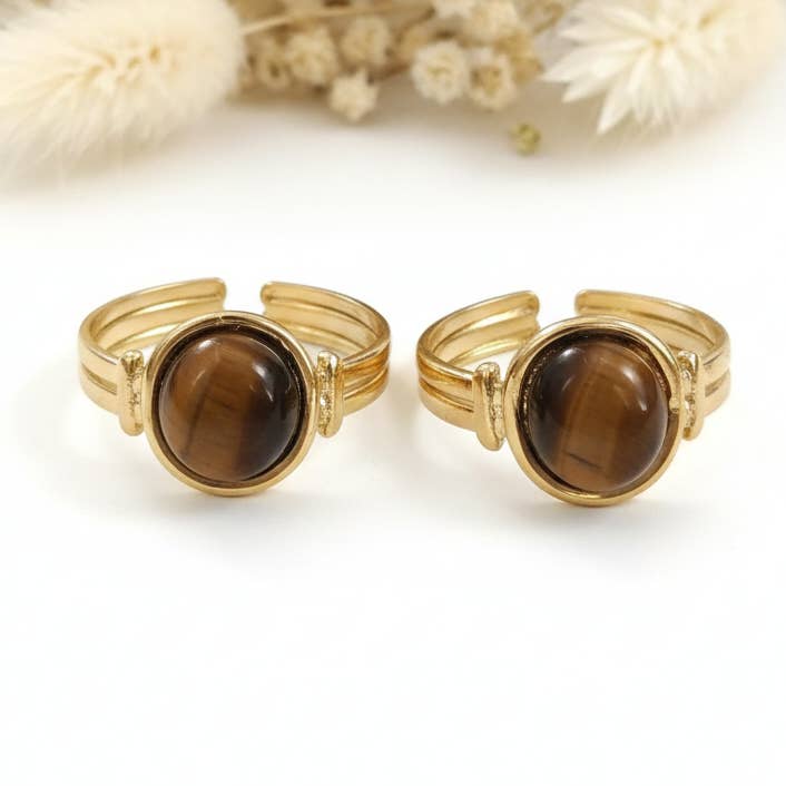 Anillo Piedra Ojo de Tigre para venta al por mayor de Produtos Namasté