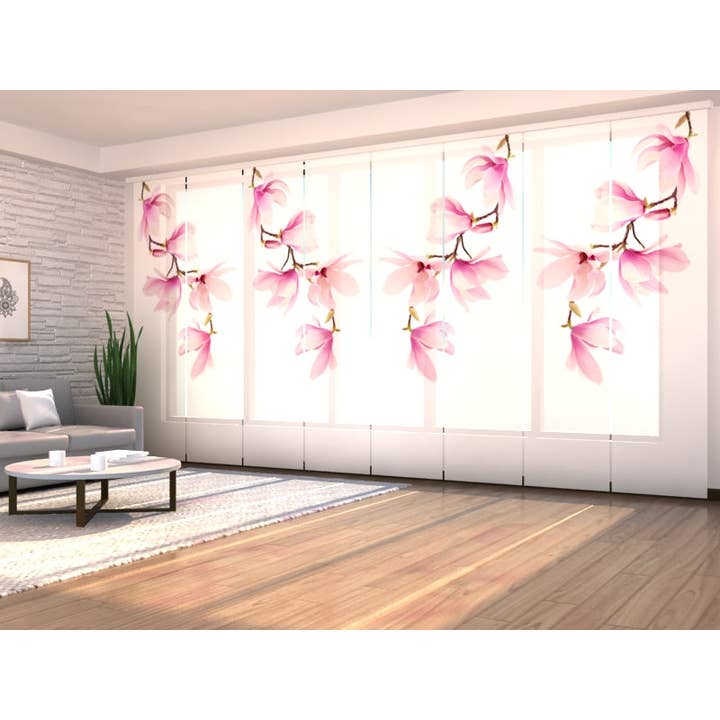 Lot de 8 rideaux à panneaux Spring Magnolia Branch pour la vente par IlyDecor