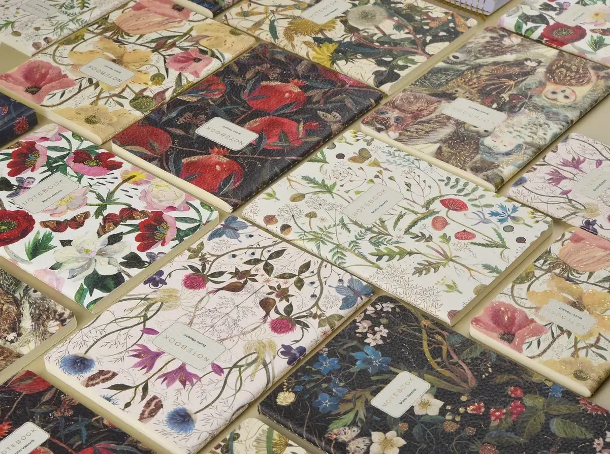 BV by Bruno Visconti - Wholesale Notebook - Vegan Leather A5 Notebook - Symmetrical Flora3