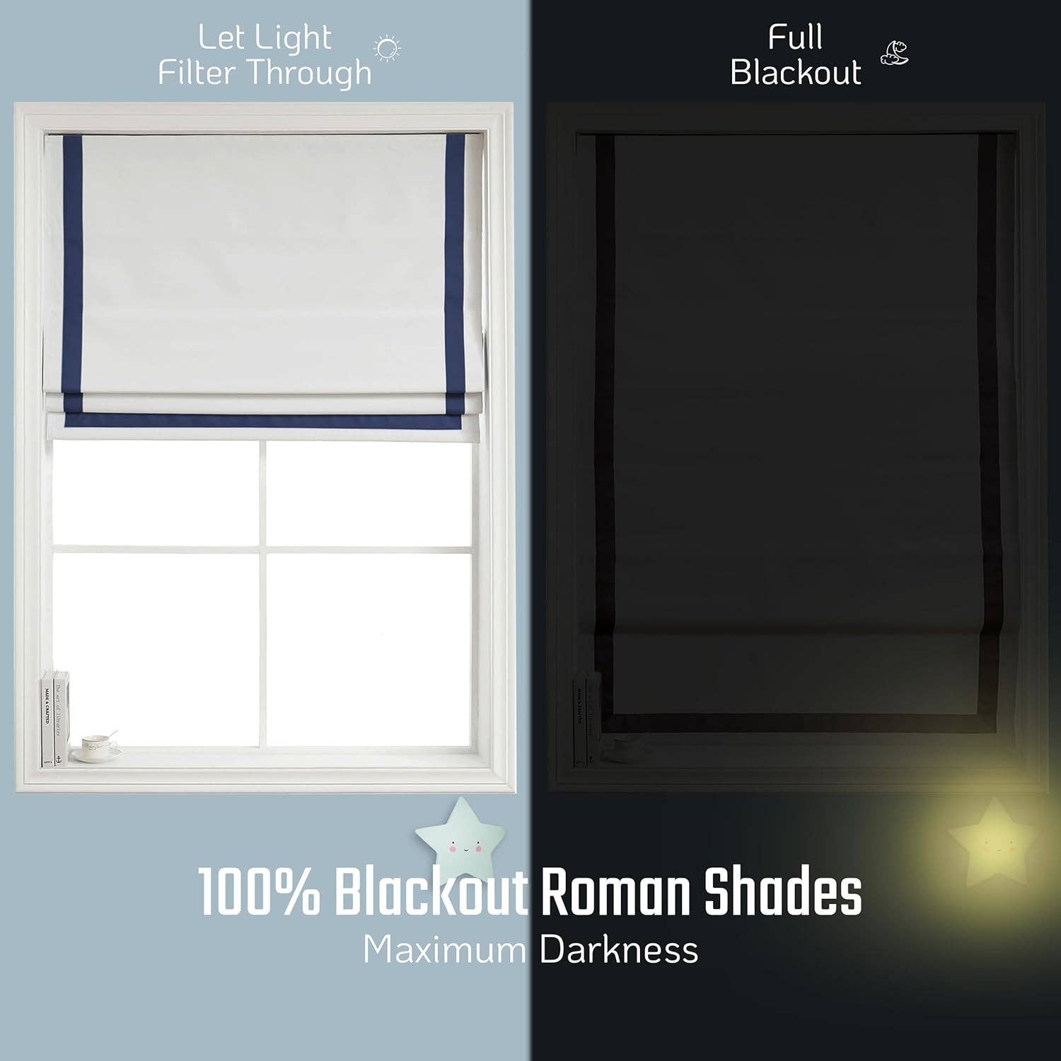 Shadisfy - Wholesale Blinds - Greenwich Roman Shade with Ribbon Border3
