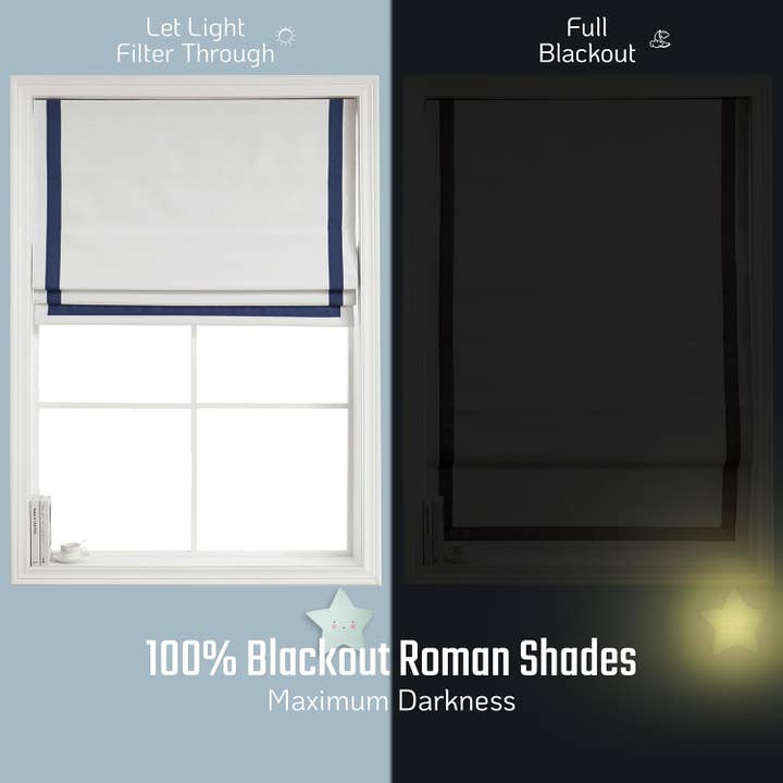 Shadisfy - Wholesale Blinds - Greenwich Roman Shade with Ribbon Border3