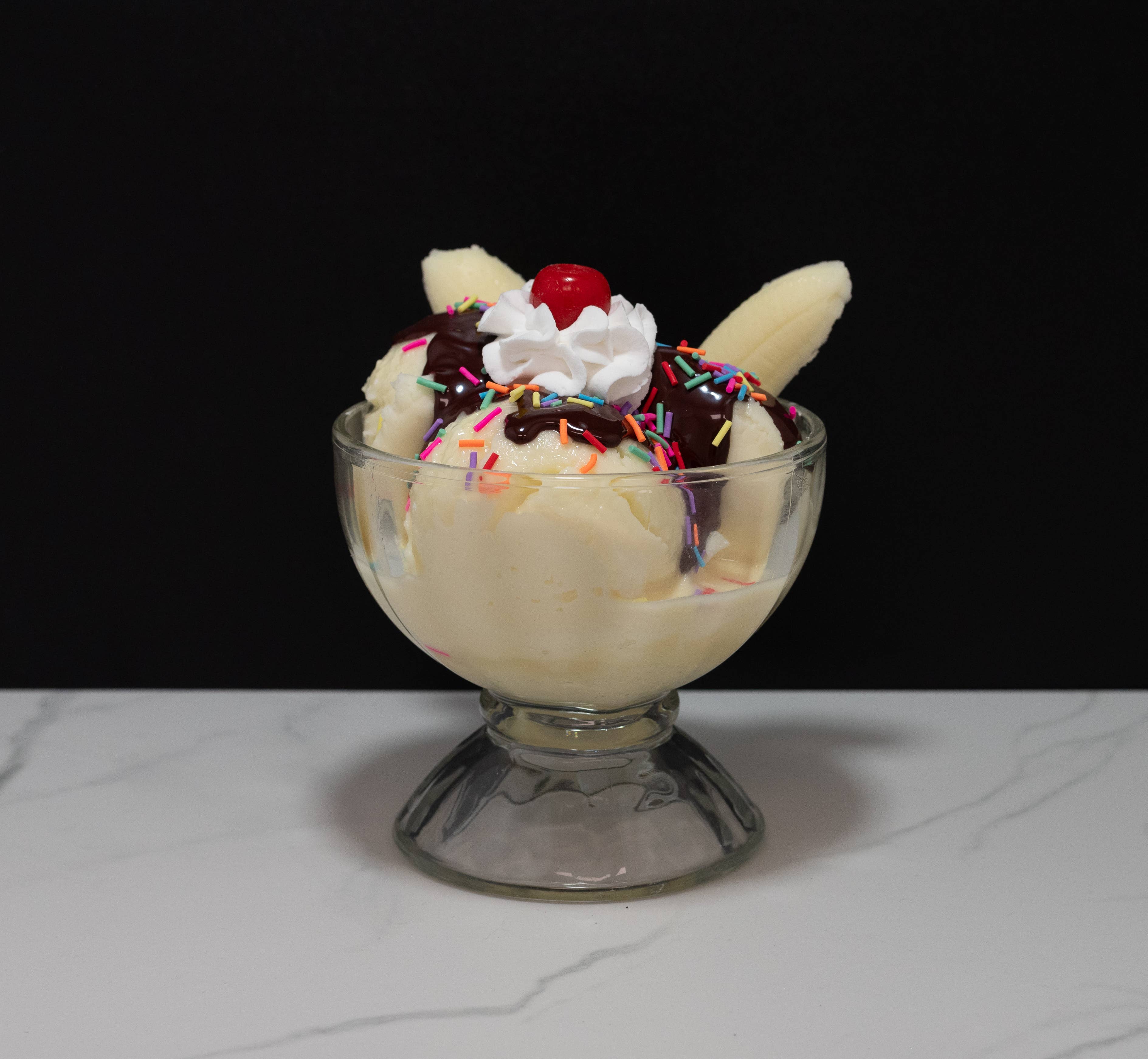Just Dough It! Fake Foods - Wholesale Decorative Tabletop Object - Fake Ice Cream Sundae with Sprinkles