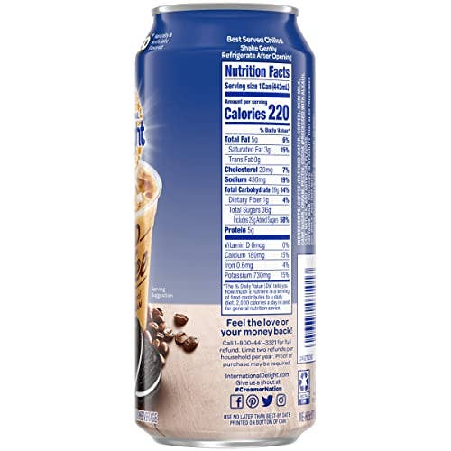 Shop The King - Wholesale Iced Coffee/Cold Brew - International Delight Iced Coffee, Oreo Cookie, 15 Fl Oz, Pack of 12