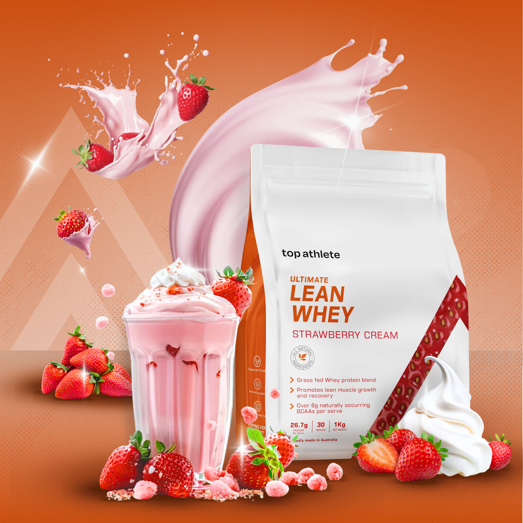 Top Athlete – wholesale Protein/superfood powder – Ultimate Lean Whey Strawberry Cream1