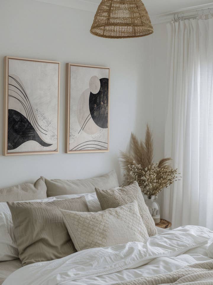 MINIMALIST UNIVERSE DUO, oeuvre sur toile imprimée pour la vente par Oleka Canvas