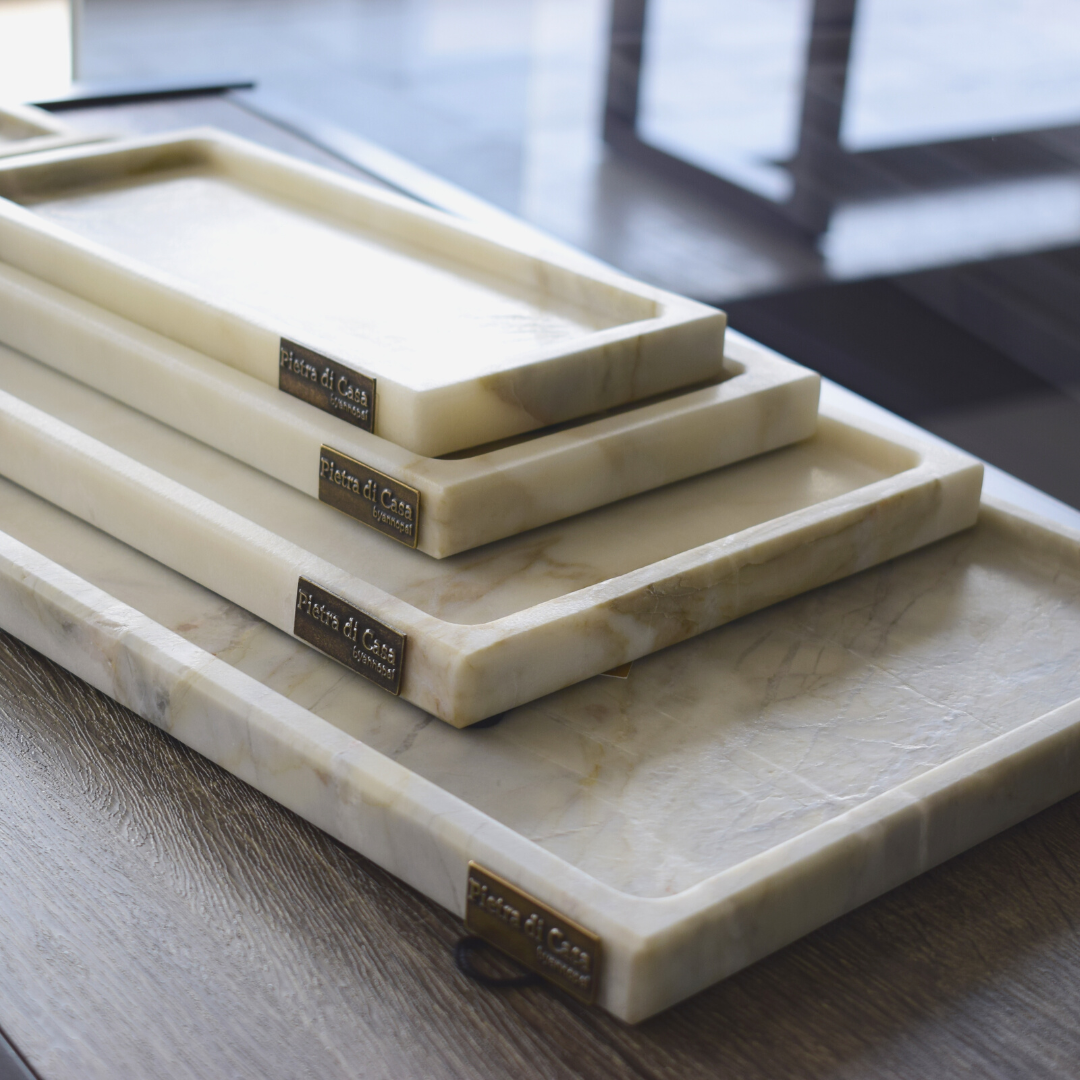 PIETRA DI CASA - Venta al por mayor Bandejas decorativas - Bandeja de mármol - PAPA ALANA en PT Calacatta2