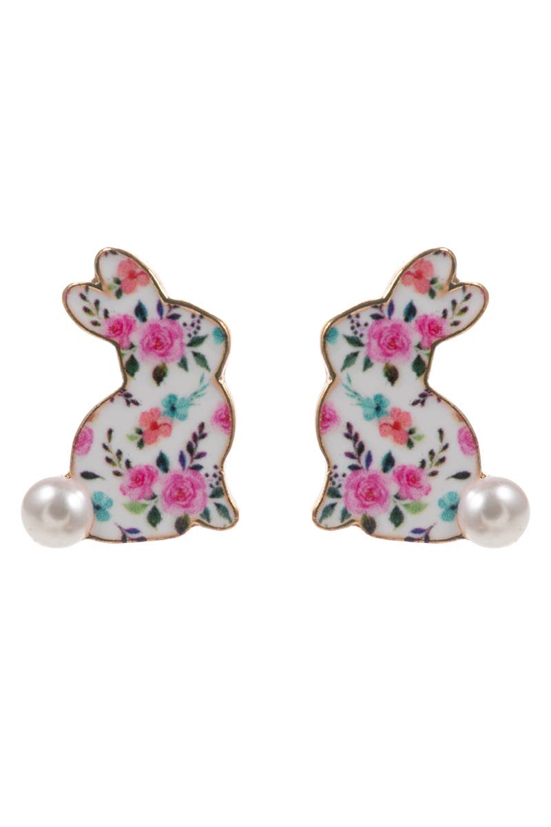 Designature New York - Wholesale Stud/Post Earrings - Easter Bunny Enamel Pattern Titanium Post Earrings9