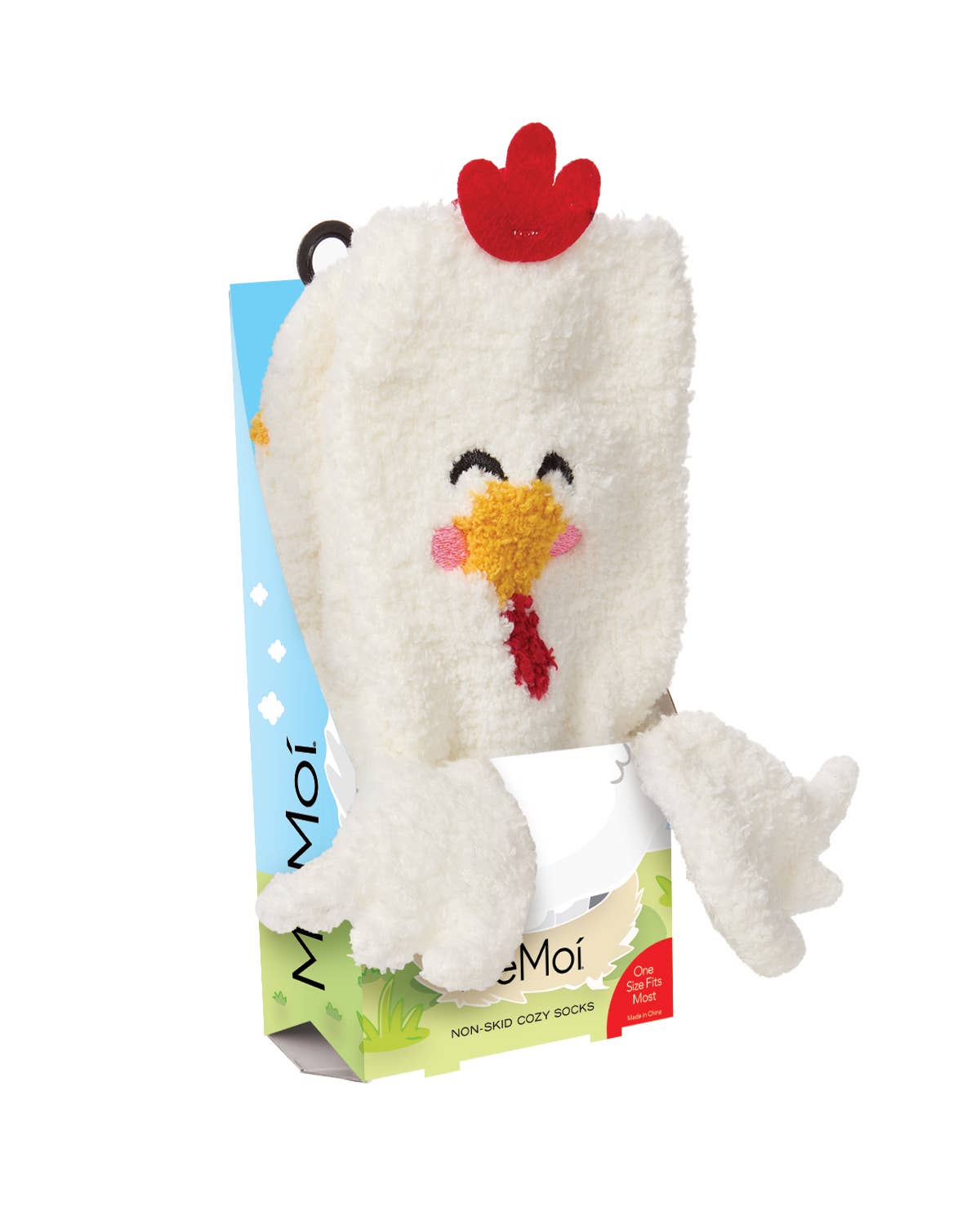 White Chicken Embellished Plush Crew for wholesale on Faire0