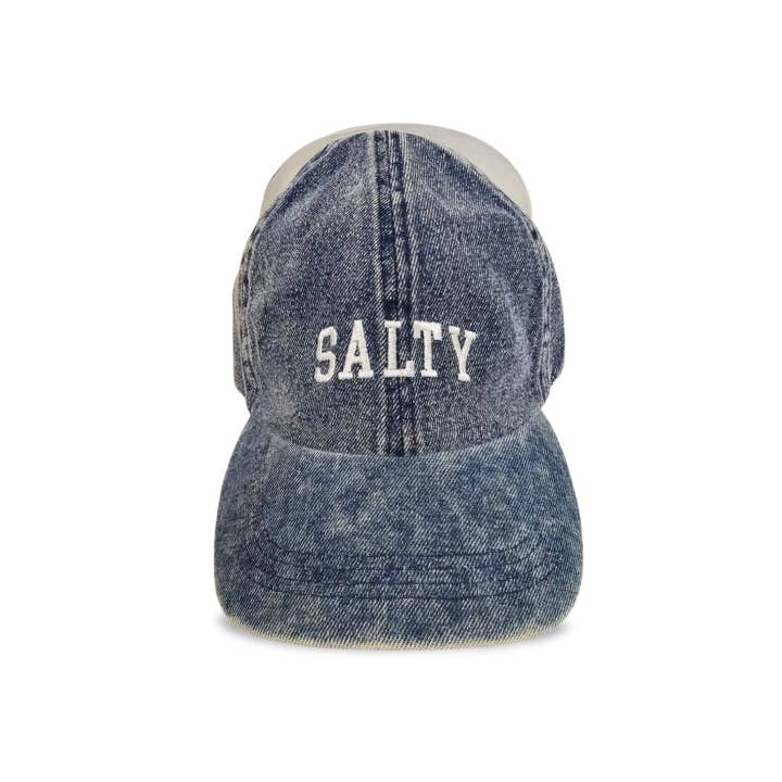 David And Young - Wholesale Baseball Cap - Women's - SALTY Embroidered Denim Baseball Cap