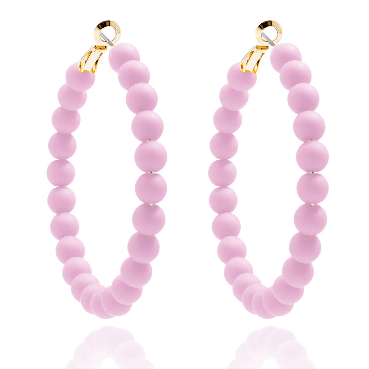 ZENZII Jewelry - Vente Créoles - Boucles d'oreilles créoles perlées mattes11