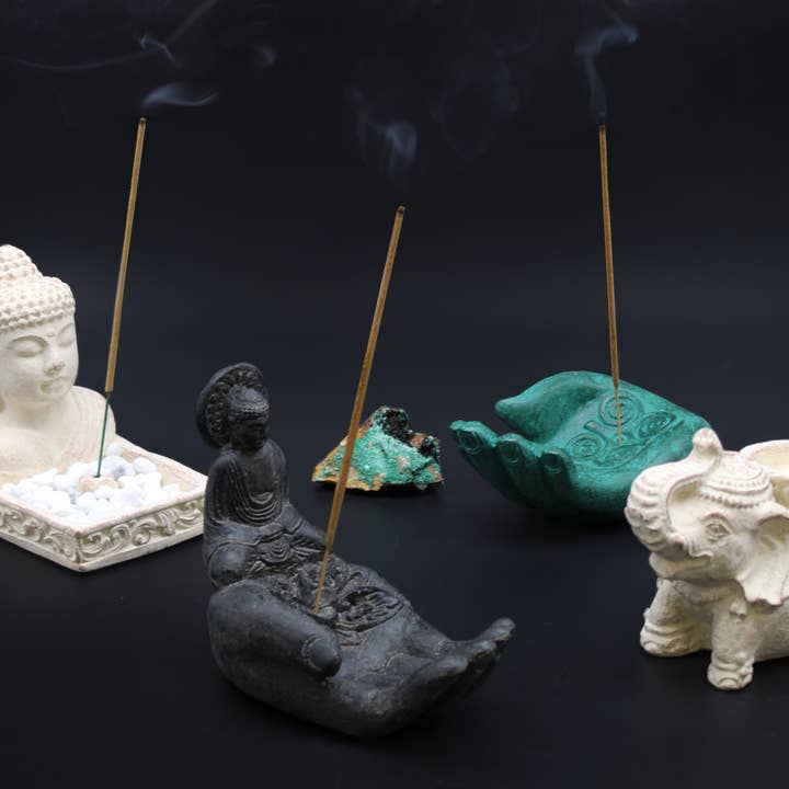 AWGifts Europe – wholesale Rökelsehållare – Elefant Rökelse & Ljusstake (grädde)