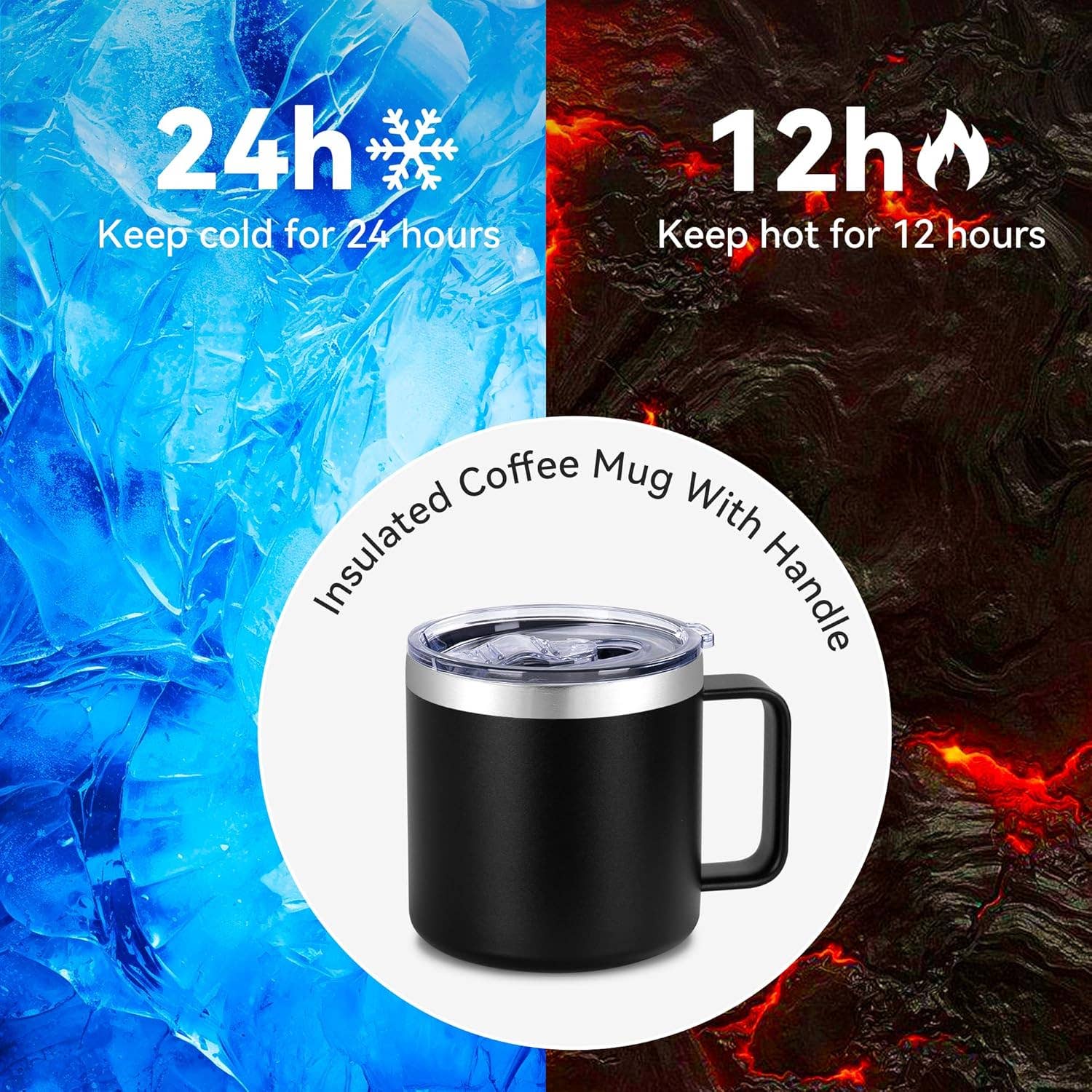 VIGOR - Wholesale Insulated Mug/Tumbler - Insulated Coffee Mug Bulk with Handle, Stainless Steel9