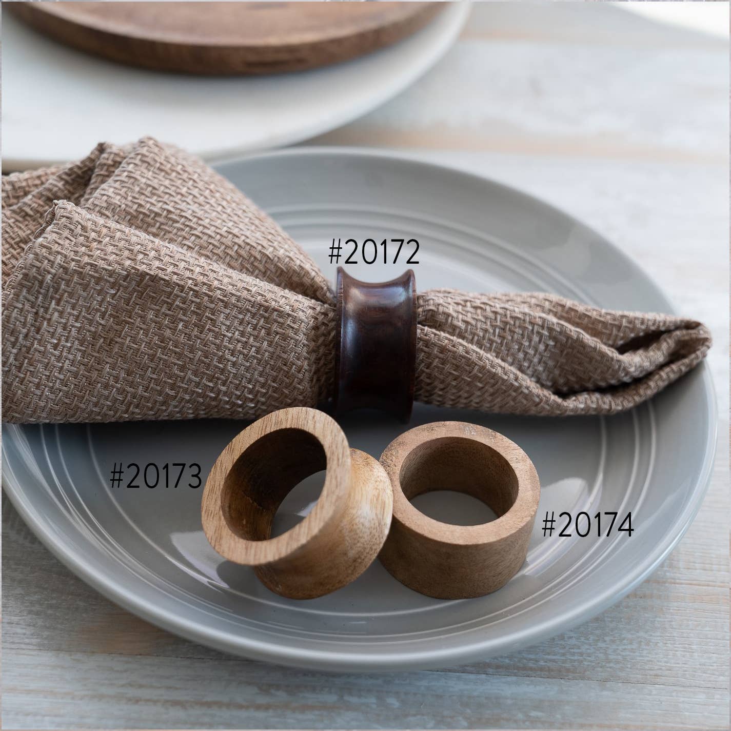 India Handicrafts Inc - Wholesale Napkin Ring - Mango Wood Round Napkin Ring5