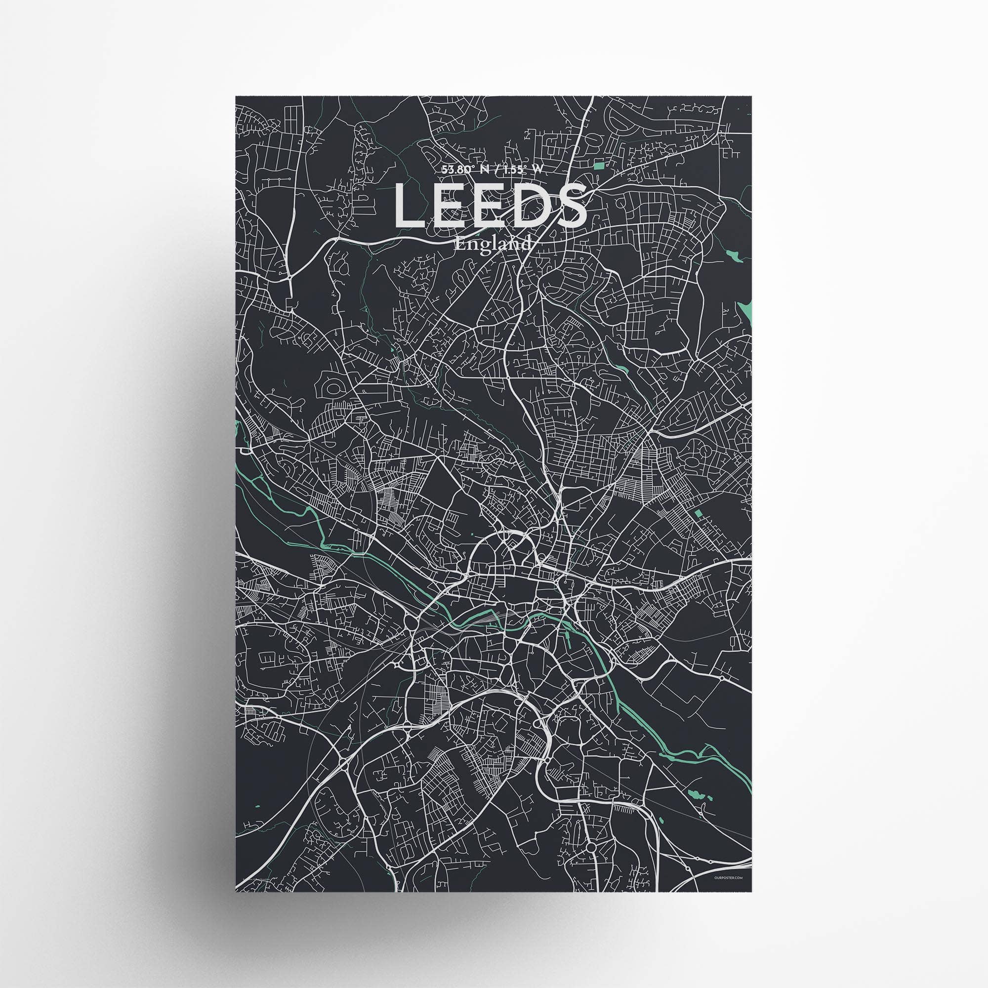 OurPoster.com – wholesale Poster – Leeds karta affisch168