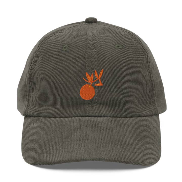 Oranges Vintage Corduroy Cap for wholesale by Julie Annette Studios