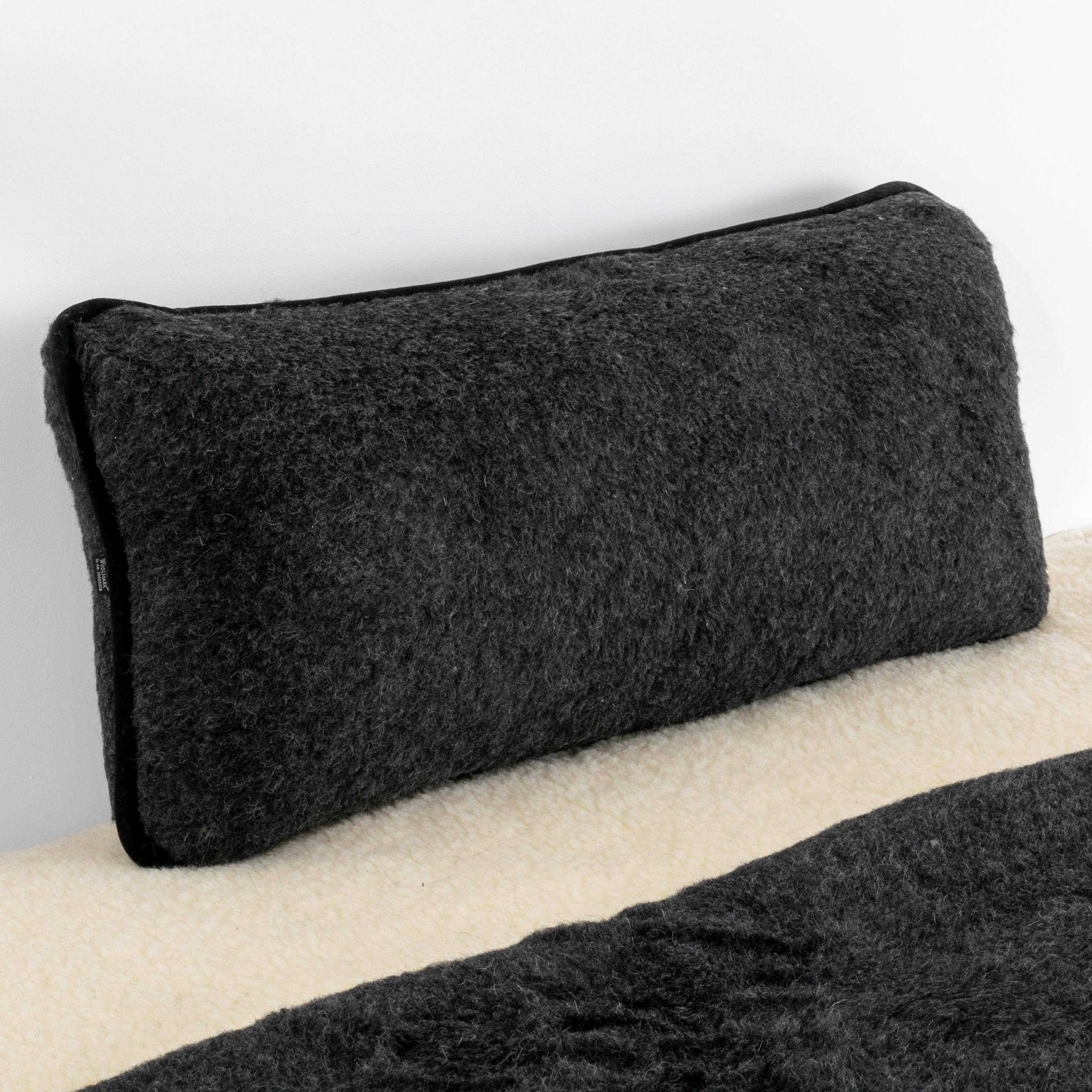 Native Natural - Venta al por mayor Almohadas lumbares - Almohada lana merino - negro0