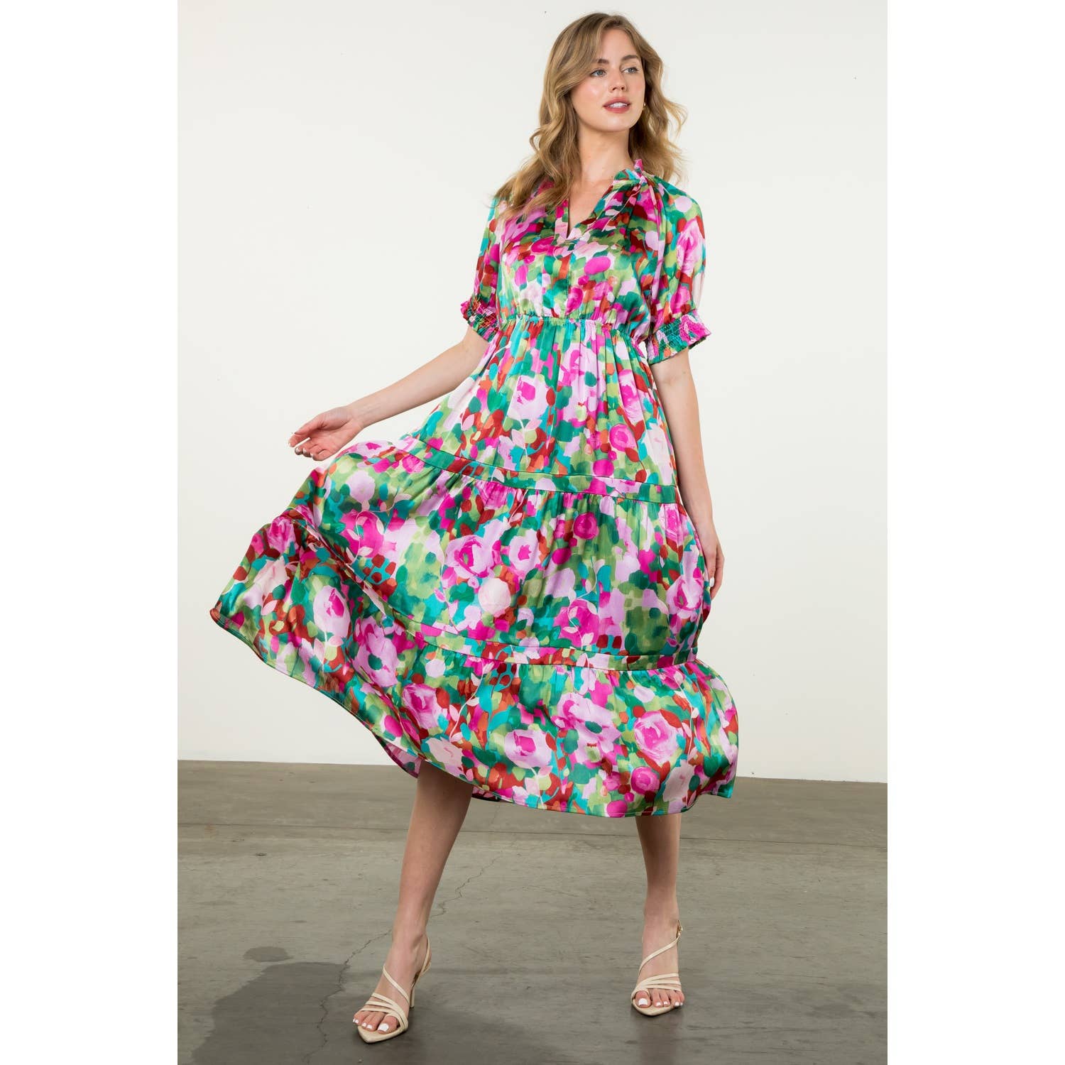 LILA Kortärmad flerfärgad klänning för wholesale på Faire9