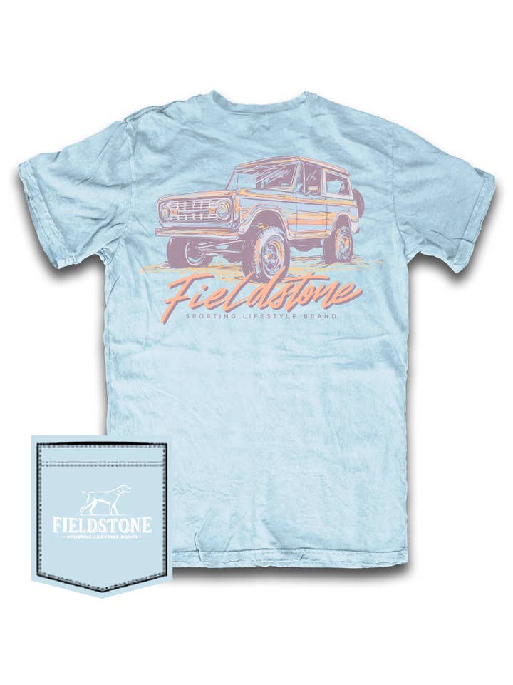 Fieldstone - Sporting Lifestyle Brand - Wholesale Screen Printed T-Shirt - Men's - Neon Bronco (694)