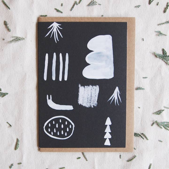 Carte de vœux Blackboard Everyday A6 avec enveloppe en kraft pour la vente par dear prudence