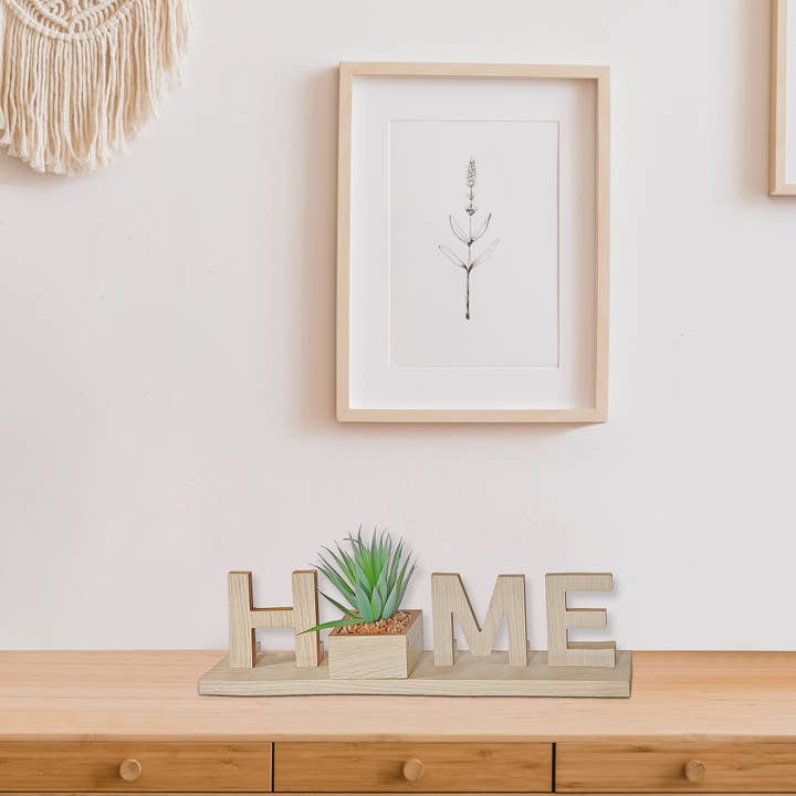 Taupe Décoration d'intérieur en MDF avec de fausses plantes en vente sur Faire1