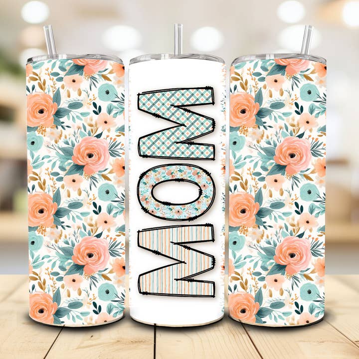 Mom Tumbler, 20 oz. for wholesale by Stencil Art Canada