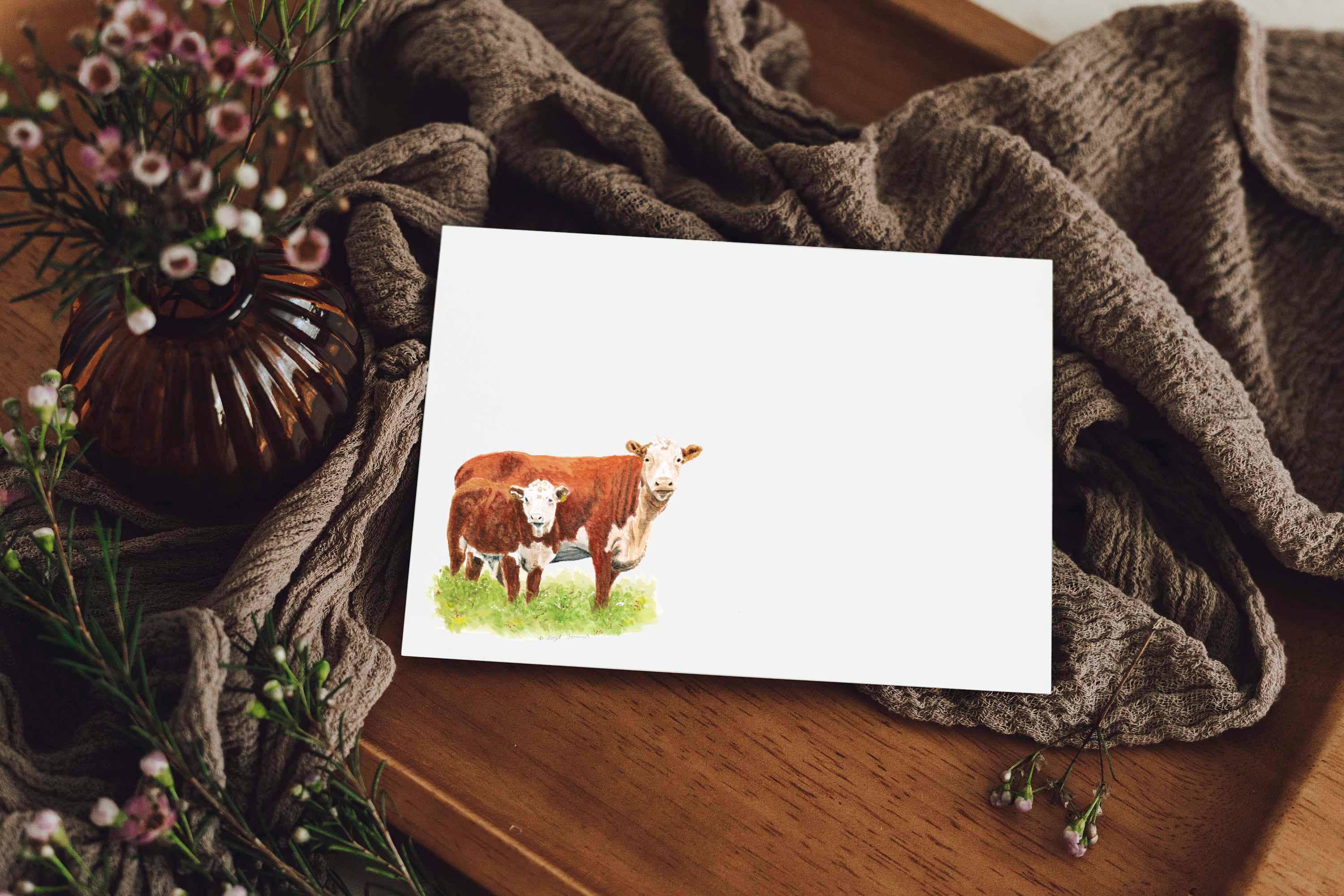 Gemini's Fine Art Studio – wholesale Stationery/notecard set – Farm Living Notecards/Place Cards - 4 Designs | Farm Animals3
