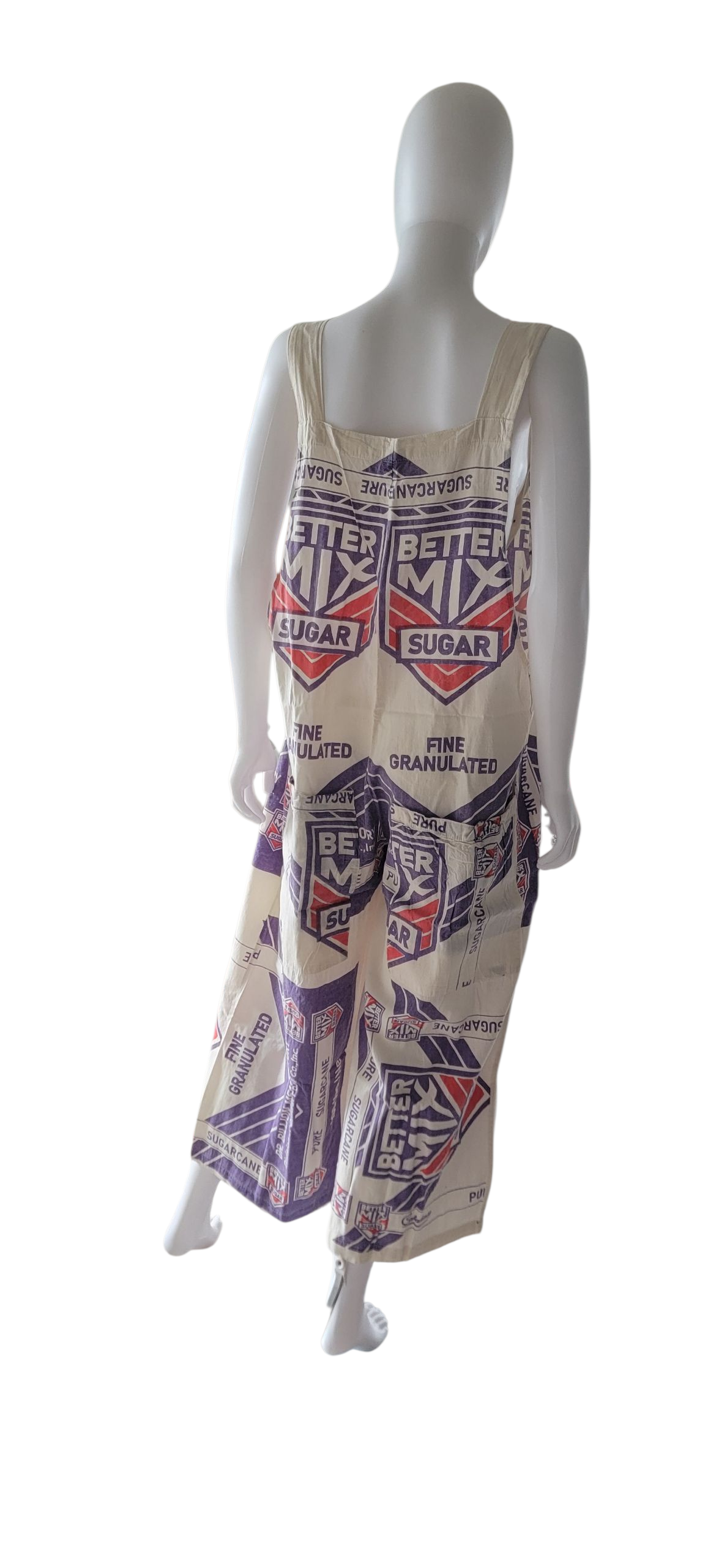 Evergreen Guardian Imports - Wholesale Jumpsuit - Women's - T2429 Flour Sack Cotton Jumpsuit w. Straps- Better Mix Sugar1