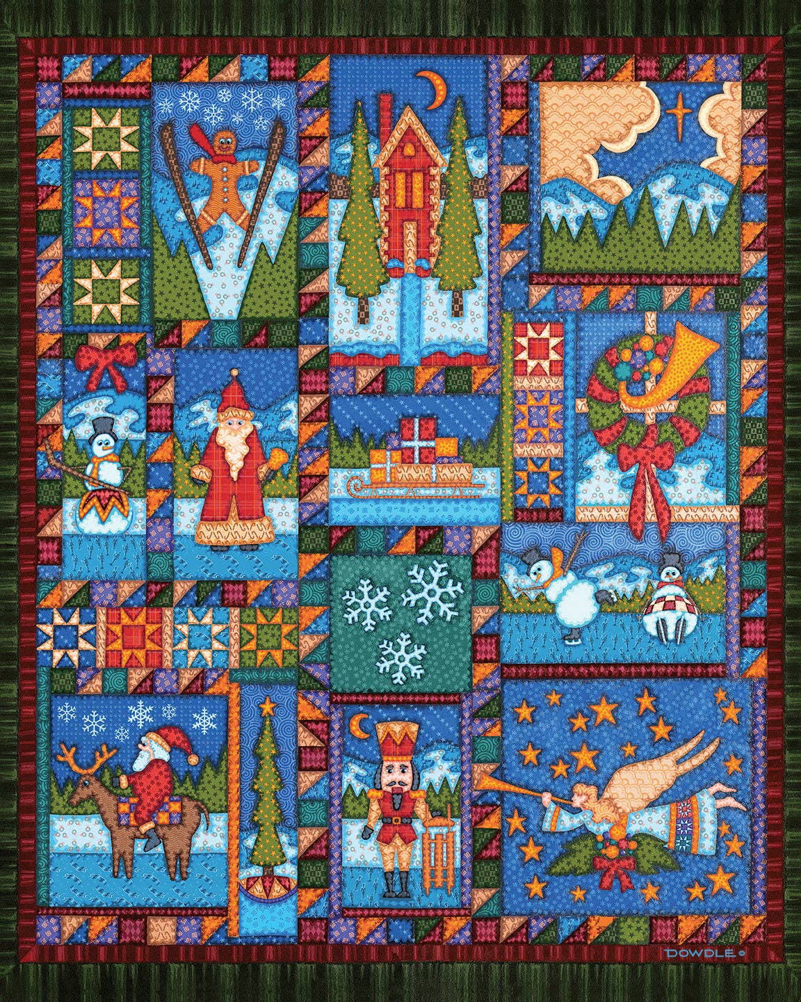Boardwalk Puzzle Company - Wholesale Puzzle - Adult - Holiday Patchwork | 500 Piece Dowdle Jigsaw Puzzle1