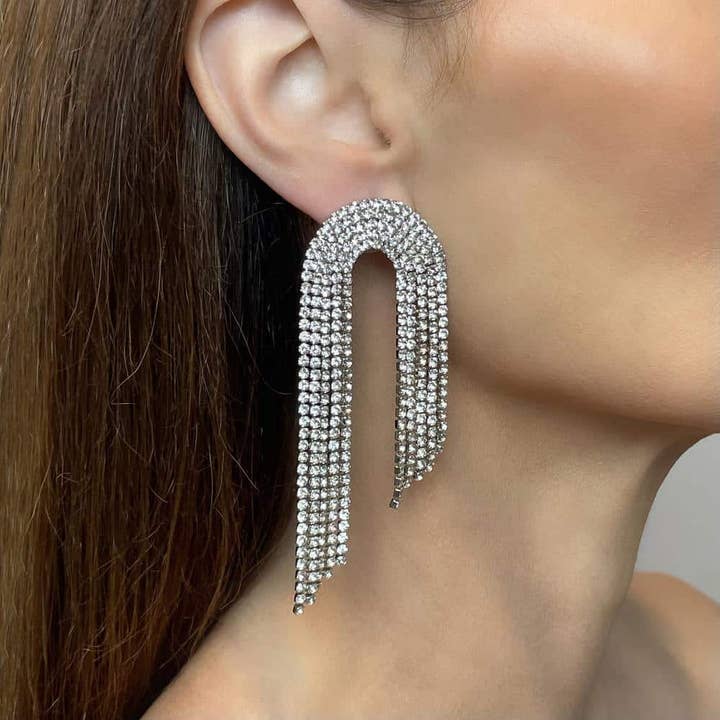 Glamazon Diamante Earrings for wholesale by AXESSI