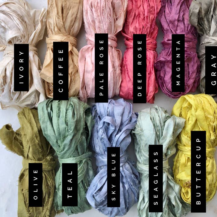 Paket med buntar om 10 meter (10 buntar per paket) för wholesale av Nettle & Silk